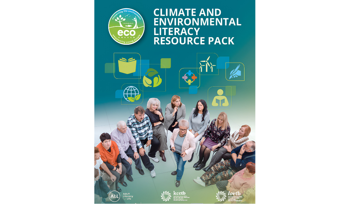 Climate and environmental literacy resource pack cover.